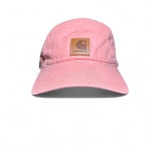 Carhartt Women's Pink Adjustable Baseball Cap with leather logo patch Hat
